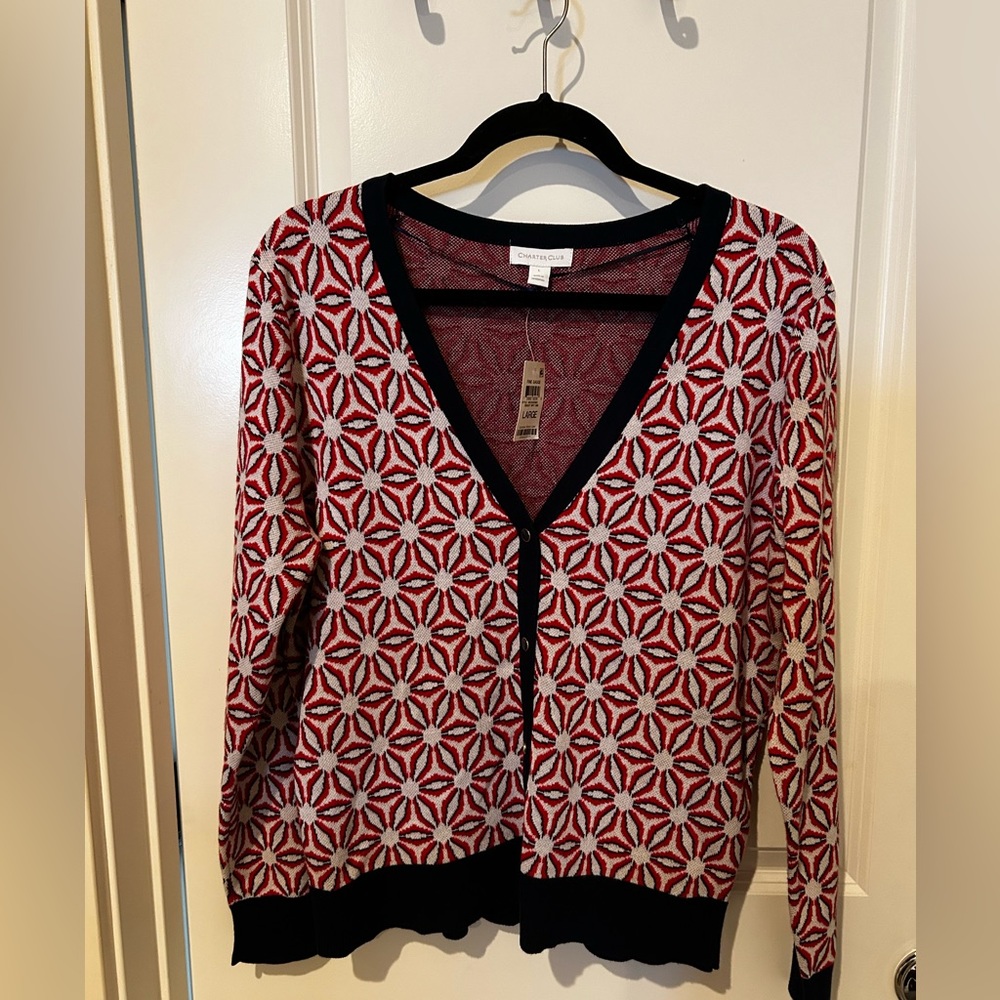 Charter Club button down sweater, never worn.